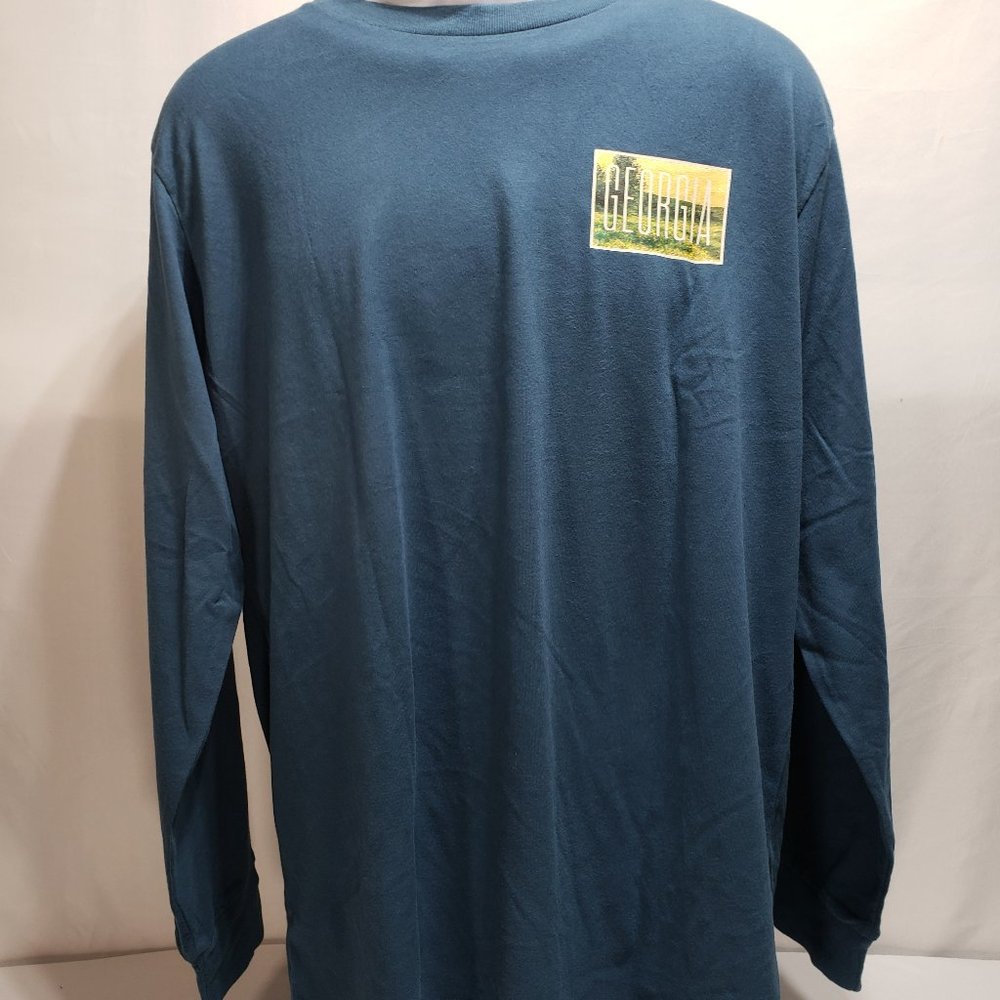 NEW State of Mine Men's Georgia State Long Sleeve Tee Blue